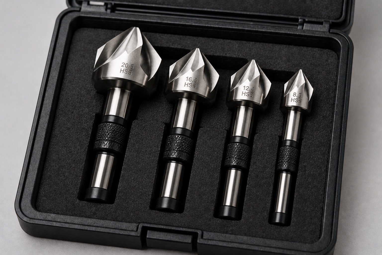 Countersink cutter set for aviation sheet metal work